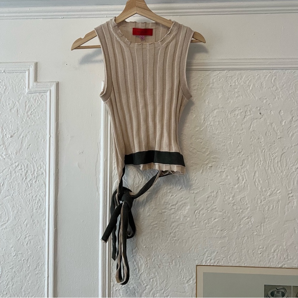 Eckhaus Latta Open Back Knit Crop Top